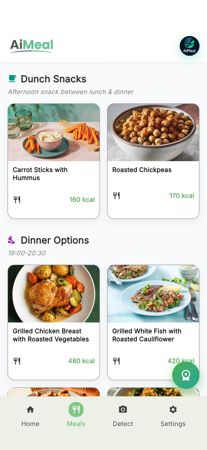 Afternoon snacks and dinner options