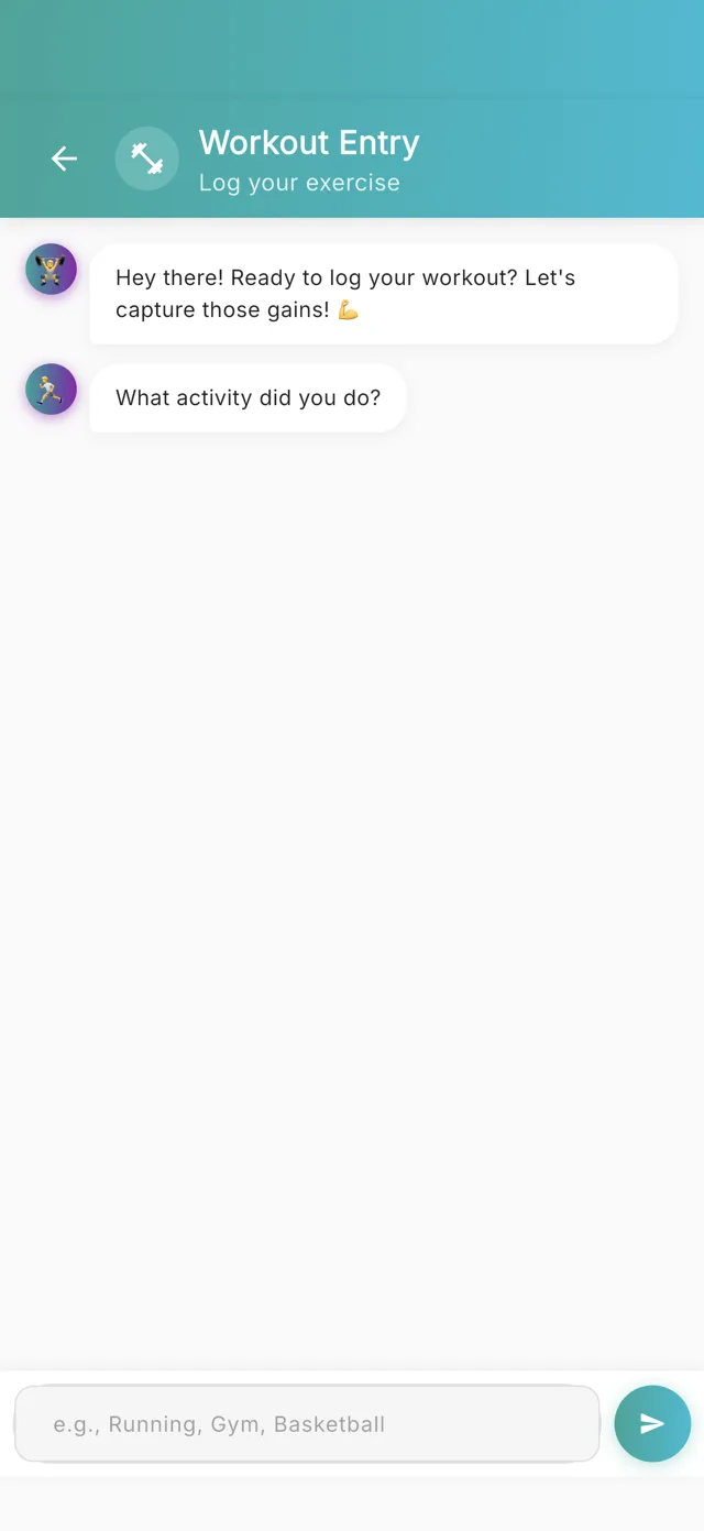 Workout entry chat